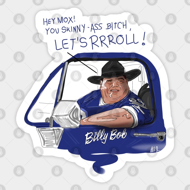 Varsity Blues: Billy Bob says "Let's Roll!" Sticker by 51Deesigns